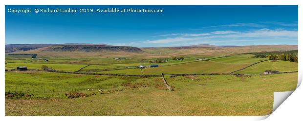 Cronkley Scar and Widdybank Fell Panorama Print by Richard Laidler