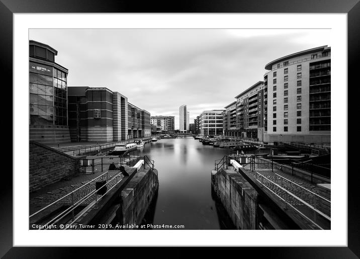 Leeds Dock Evening Framed Mounted Print by Gary Turner
