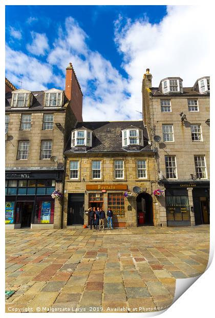 Aberdeen, old, historic architecture in the centre Print by Malgorzata Larys