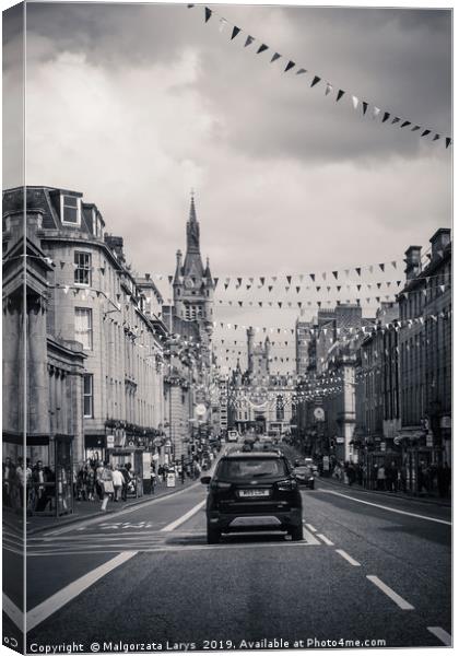 Union Street in Aberdeen, a city in Scotland, Grea Canvas Print by Malgorzata Larys