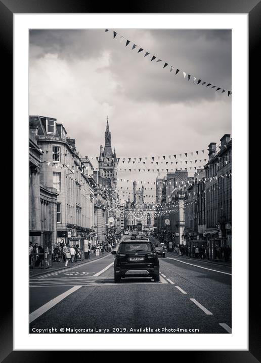 Union Street in Aberdeen, a city in Scotland, Grea Framed Mounted Print by Malgorzata Larys