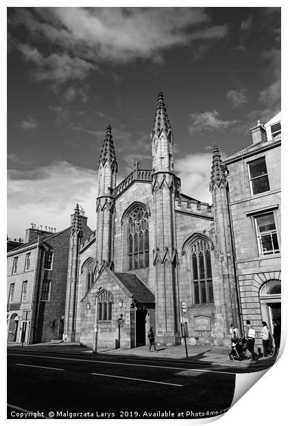 St Andrews cathedral, Aberdeen, Scotland, UK Print by Malgorzata Larys