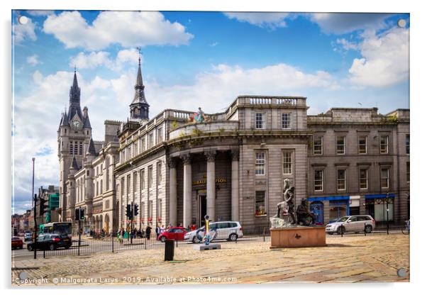 Aberdeen, historic architecture, Town House,  Scot Acrylic by Malgorzata Larys