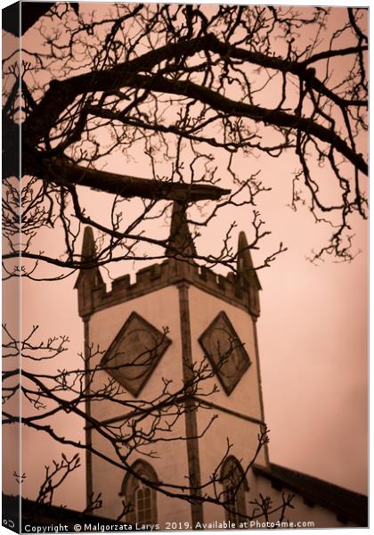 Old church, Scotland  Canvas Print by Malgorzata Larys