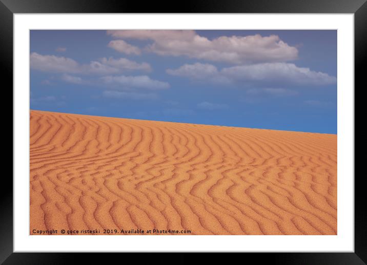 sand desert landscape nature scene Framed Mounted Print by goce risteski