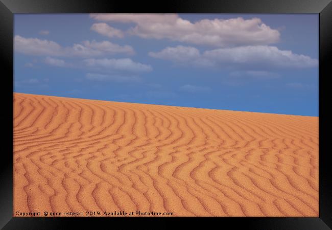sand desert landscape nature scene Framed Print by goce risteski