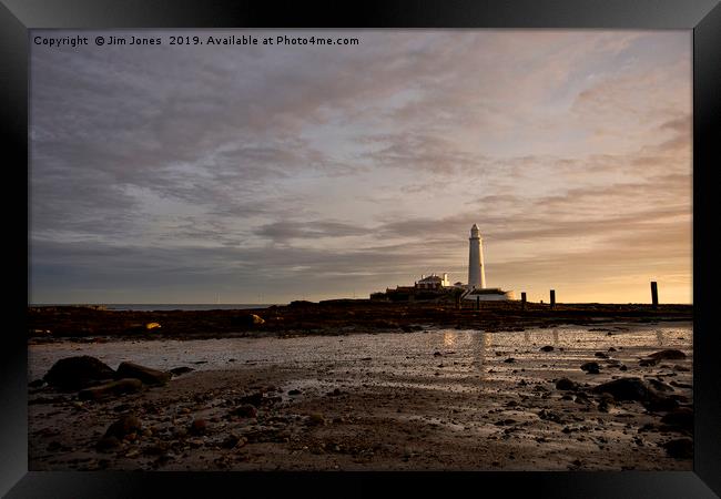 Start of the day at St Mary's Island Framed Print by Jim Jones