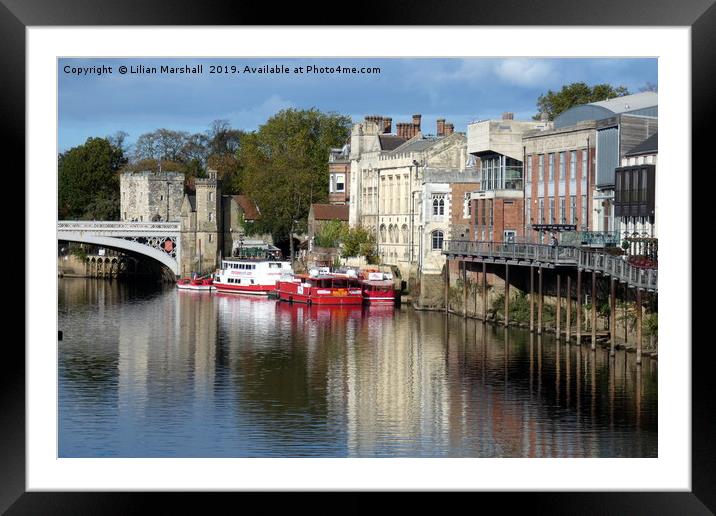 Lendal Bridge.  Framed Mounted Print by Lilian Marshall