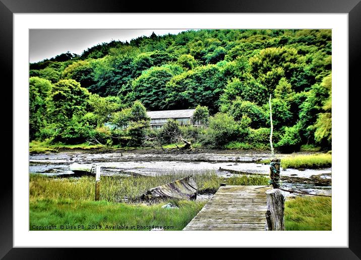 Jetty To The River Framed Mounted Print by Lisa PB
