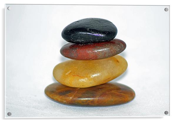 Stone Stack Acrylic by Donna Collett