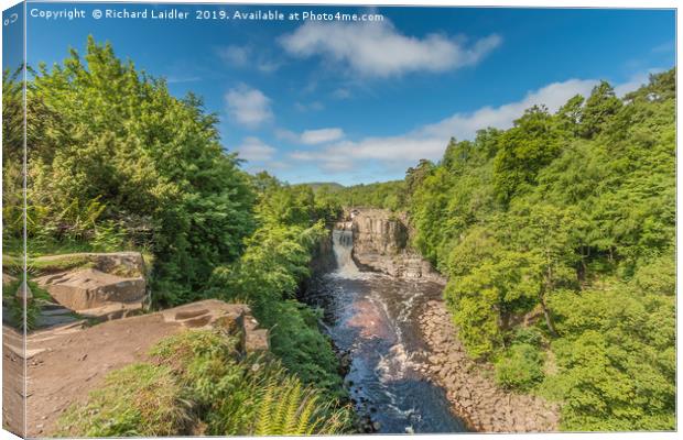 Summer at High Force Waterfall, Teesdale Canvas Print by Richard Laidler