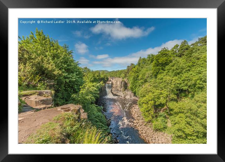Summer at High Force Waterfall, Teesdale Framed Mounted Print by Richard Laidler