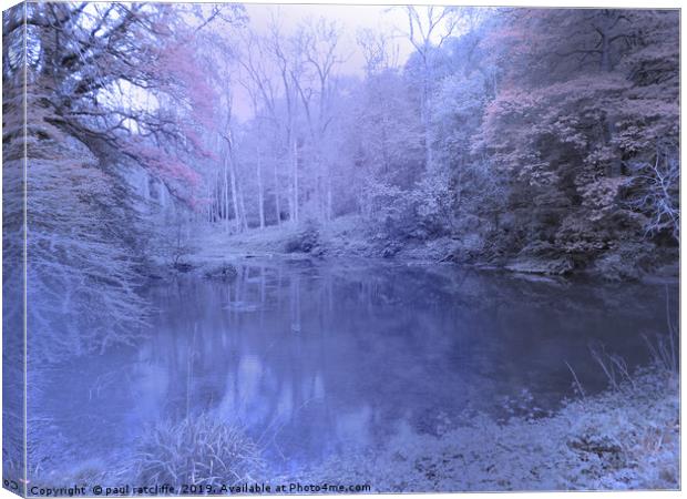 the winter blue pool Canvas Print by paul ratcliffe