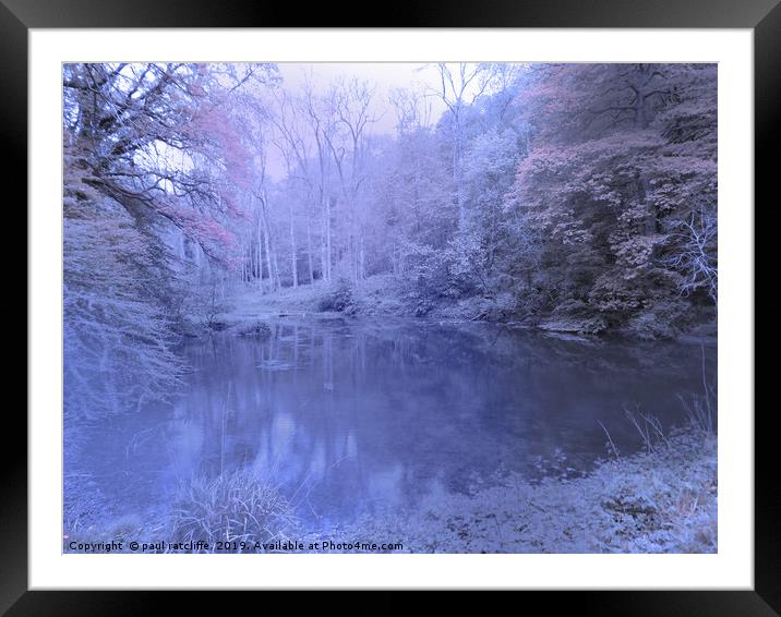 the winter blue pool Framed Mounted Print by paul ratcliffe