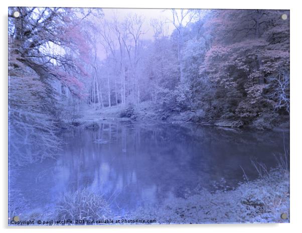 the winter blue pool Acrylic by paul ratcliffe