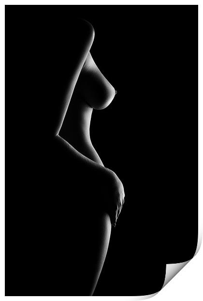 Nude woman bodyscape 20 Print by Johan Swanepoel