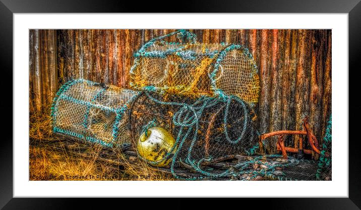 Lobster Creels At Torridon Framed Mounted Print by Tylie Duff Photo Art