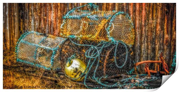 Lobster Creels At Torridon Print by Tylie Duff Photo Art