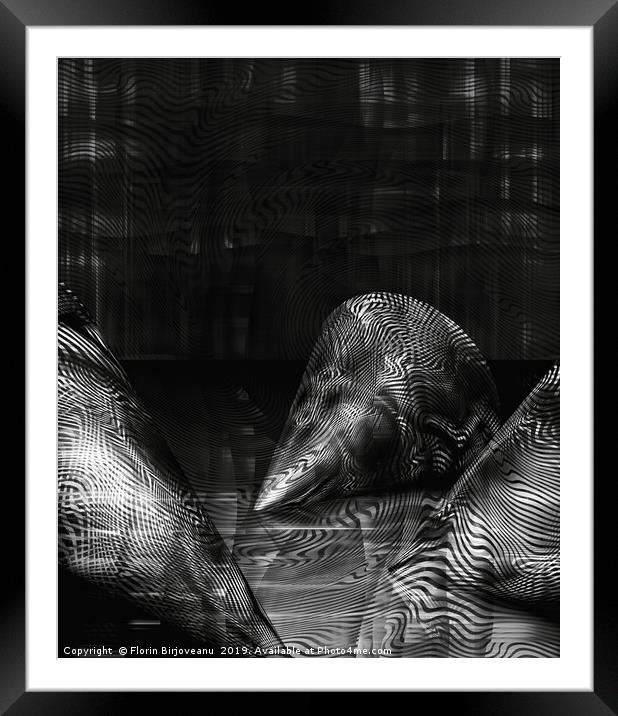 Down Right Now Bw Framed Mounted Print by Florin Birjoveanu