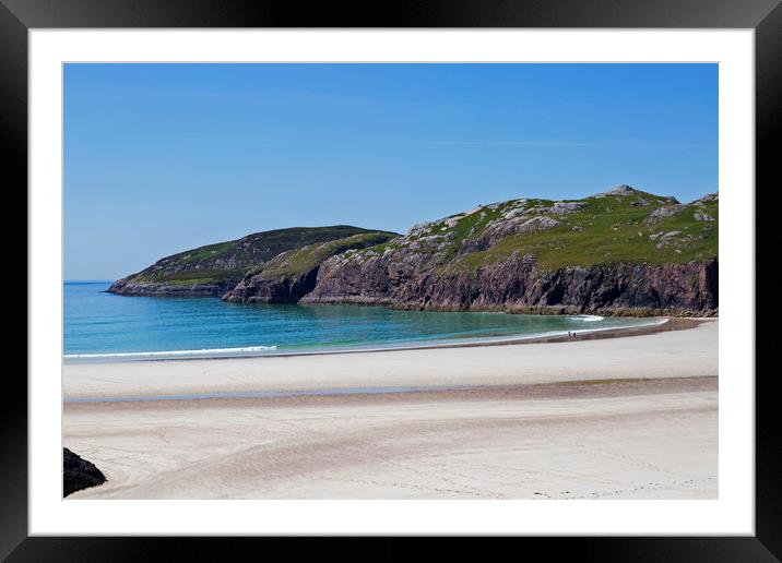 Polin Beach and Bay Scotland Framed Mounted Print by Derek Beattie