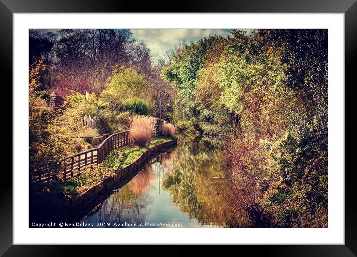 Enchanting autumn foliage by the stream Framed Mounted Print by Ben Delves