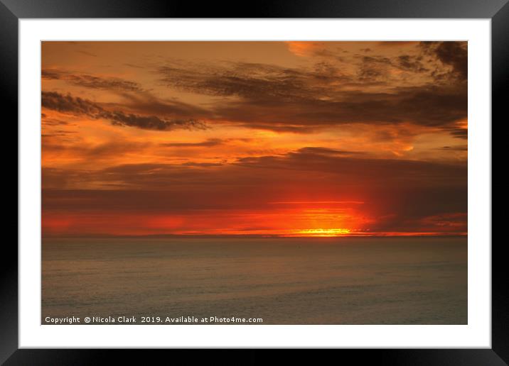 August Sunset Framed Mounted Print by Nicola Clark