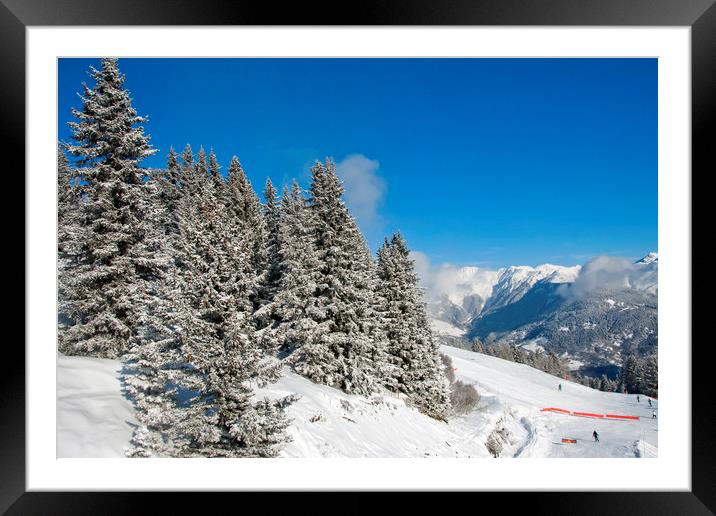 Winter Wonderland in the French Alps Framed Mounted Print by Andy Evans Photos