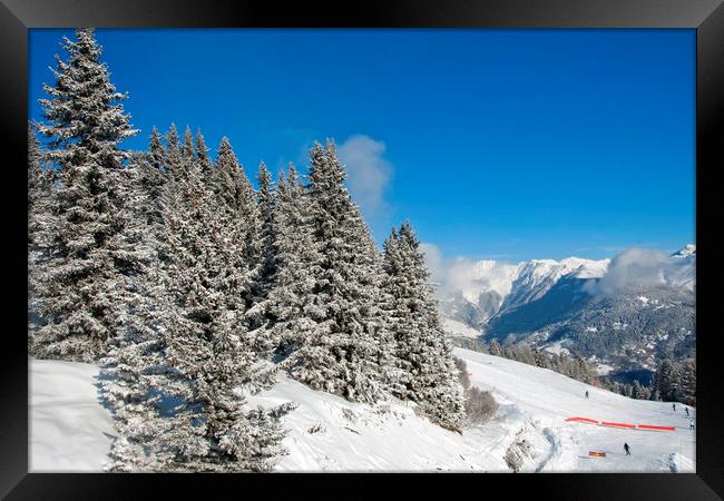 Winter Wonderland in the French Alps Framed Print by Andy Evans Photos