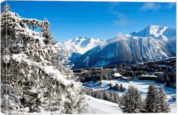 Courchevel 1850 3 Valleys Alps France Canvas Print by Andy Evans Photos
