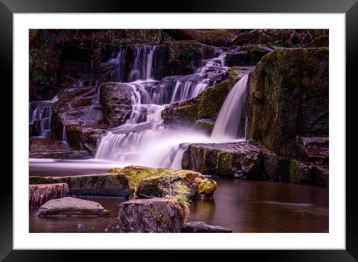 Hareshaw Linn Framed Mounted Print by John Ellis