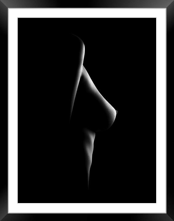 Nude woman bodyscape 21 Framed Mounted Print by Johan Swanepoel
