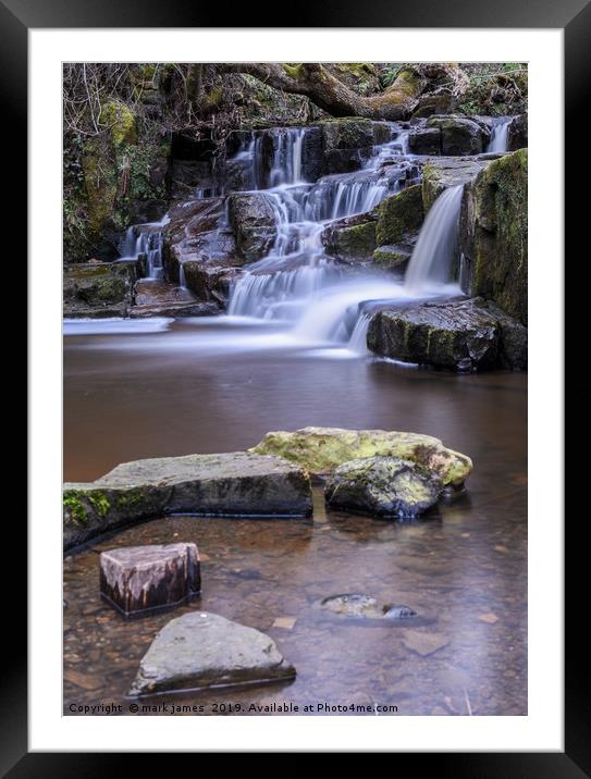 Dreamy Waterfall Framed Mounted Print by mark james