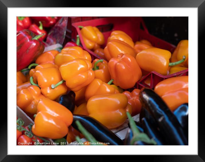 Colored peppers exposed Framed Mounted Print by Massimo Lama