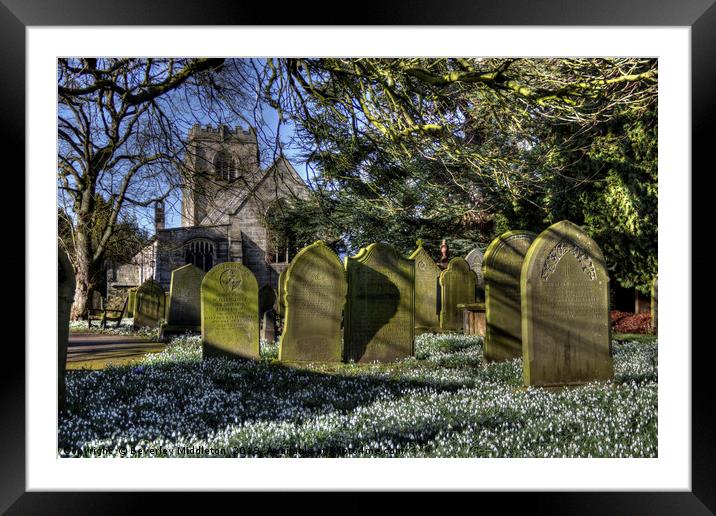 St Thomas a Becket Church, Hampsthwaite Framed Mounted Print by Beverley Middleton