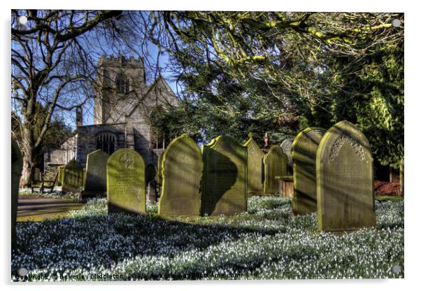 St Thomas a Becket Church, Hampsthwaite Acrylic by Beverley Middleton