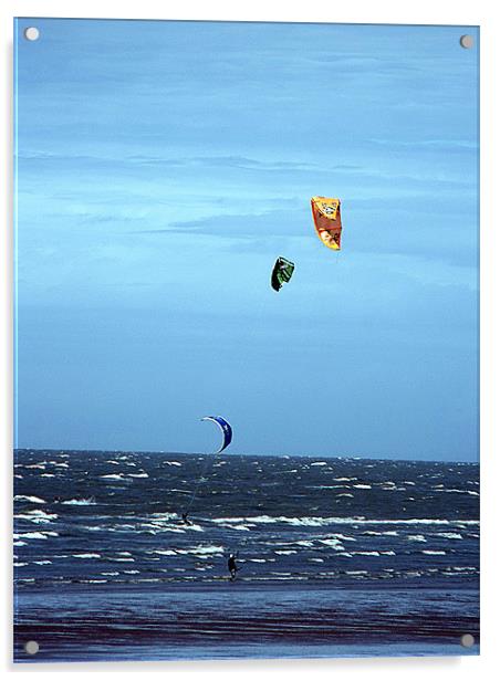 Kite Surfers Acrylic by Anita Driscoll