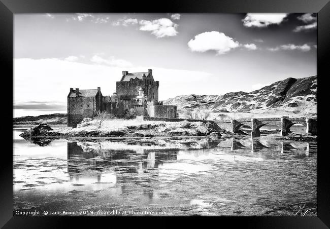 The Majestic Eilean Donan Castle Framed Print by Jane Braat