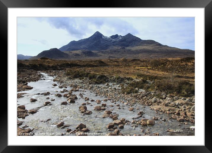 Majestic view of the Black Cuillins Framed Mounted Print by Jane Braat