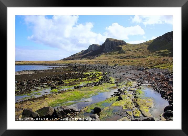 Majestic Views of Staffin Beach Framed Mounted Print by Jane Braat