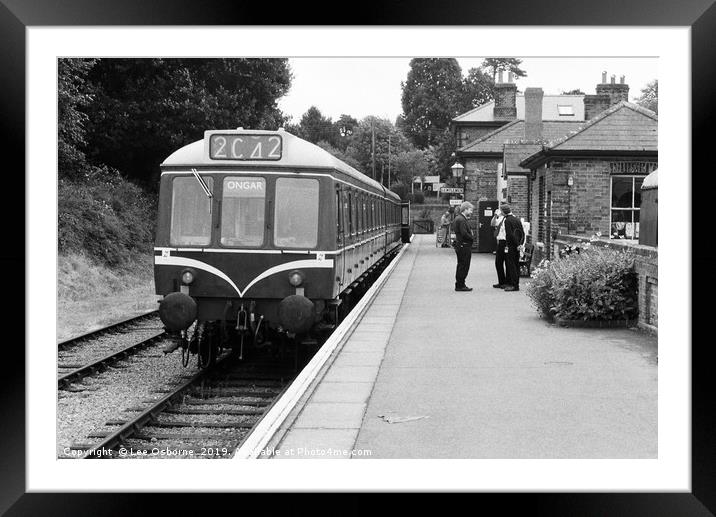 Waiting for departure at Ongar Framed Mounted Print by Lee Osborne