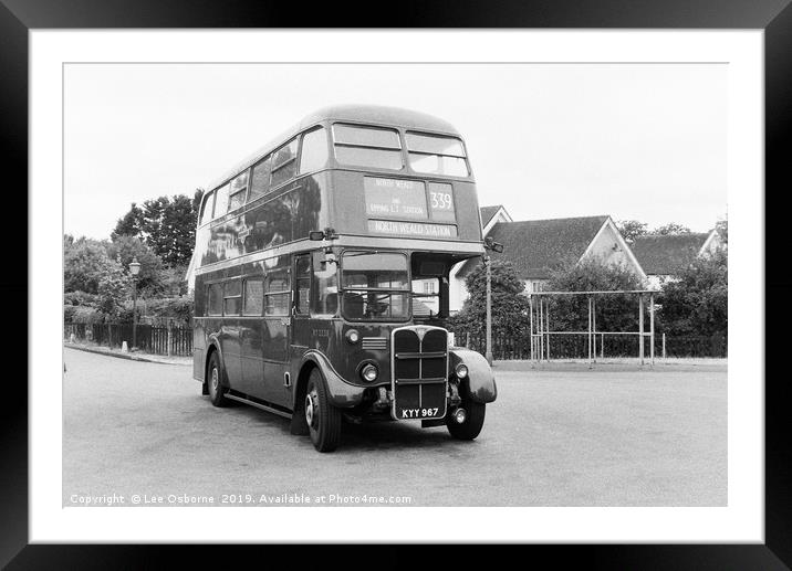 Vintage Classic London Bus Framed Mounted Print by Lee Osborne