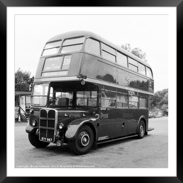Vintage London Bus, North Weald, Essex  Framed Mounted Print by Lee Osborne
