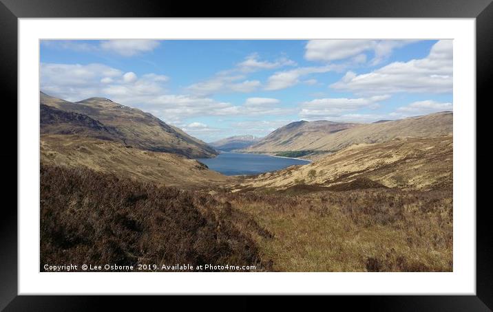 Loch Treig, Highlands Framed Mounted Print by Lee Osborne