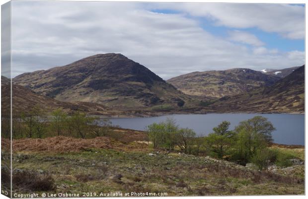 Loch Treig, Highlands Canvas Print by Lee Osborne