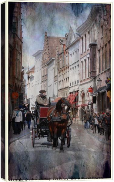 Brugge  Canvas Print by sylvia scotting