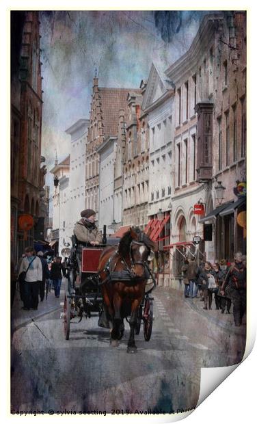 Brugge  Print by sylvia scotting
