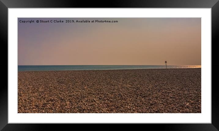 Beach horizon Framed Mounted Print by Stuart C Clarke