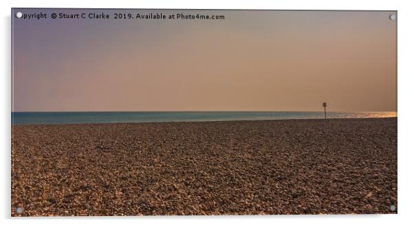 Beach horizon Acrylic by Stuart C Clarke