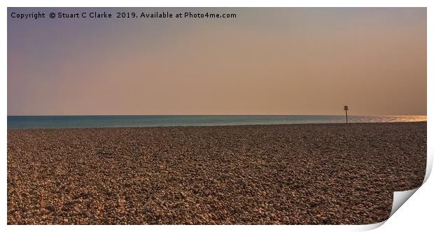 Beach horizon Print by Stuart C Clarke