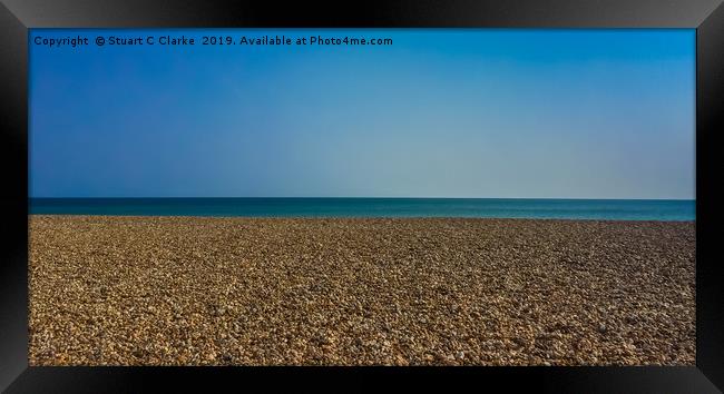 Beach horizon Framed Print by Stuart C Clarke